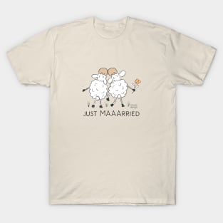 Sheep - wordplay - just married T-Shirt